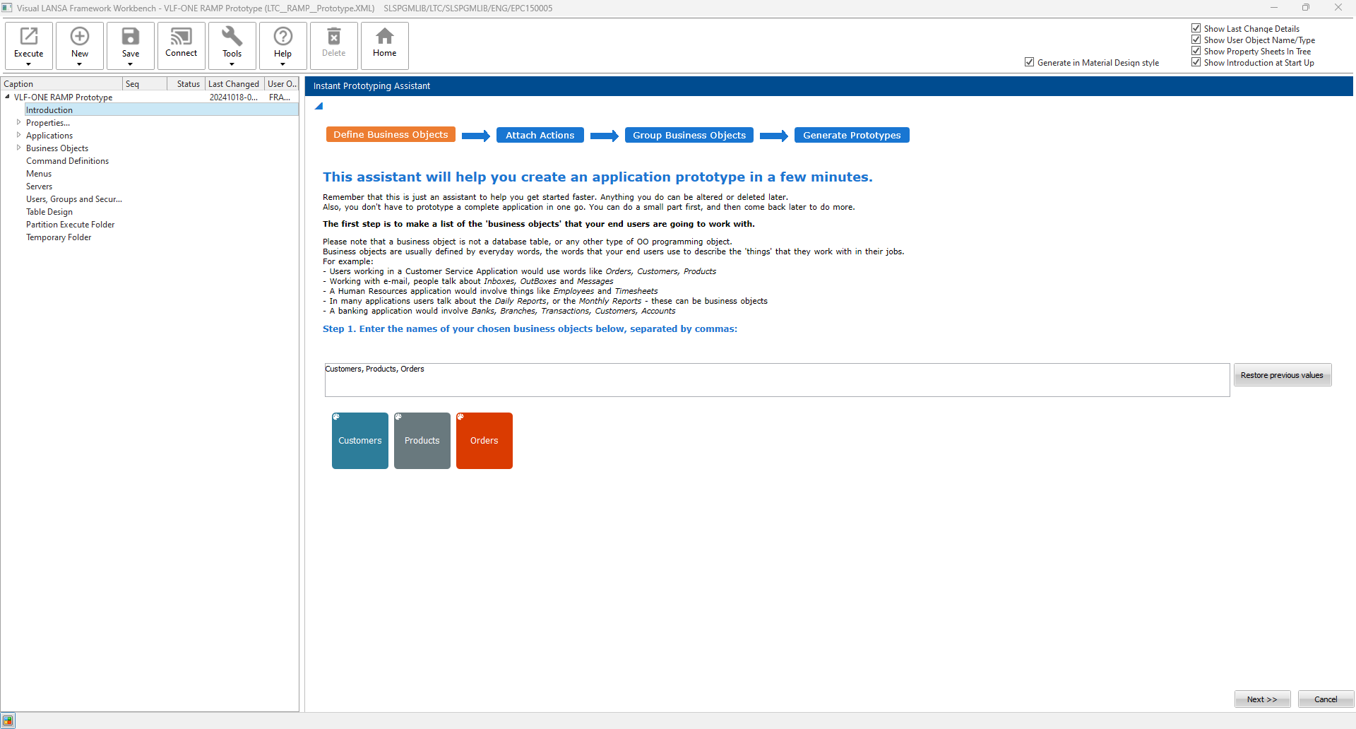 Defining Business objects